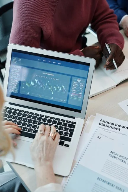 Close-up of a marketing strategy document on a desk, ideal for business content.